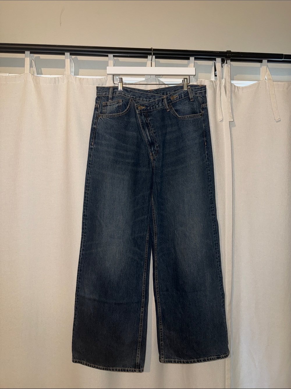 Zara Wide-Leg Jeans - Dark Blue